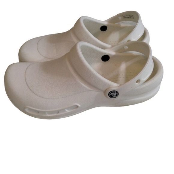 Crocs at Work Unisex Sz W 10 / M 8 Bistro Clog Slip Resistant White Work Comfort - Picture 4 of 8
